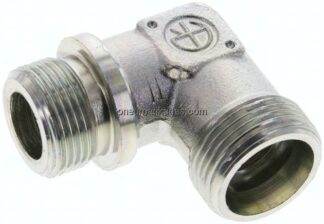 Winkel-Schneidringverschraub. G 3/4"-20 S (M30x2), ohne Mutter & Schneidring, Stahl verzinkt