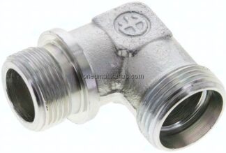 Winkel-Schneidringverschraub. G 3/4"-22 L (M30x2), ohne Mutter & Schneidring, Stahl verzinkt