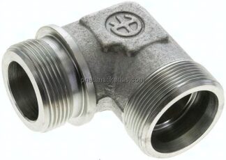 Winkel-Schneidringverschraub. G 1-1/2"-38 S (M52x2), ohne Mutter & Schneidring, Stahl verzinkt