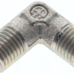 Winkel-Schneidringverschraub. M 8x1 (konisch)-4 LL (M8x1), ohne Mutter & Schneidring, Stahl verzinkt
