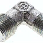 Winkel-Schneidringverschraub. NPT 1/8"-4 LL (M8x1), ohne Mutter & Schneidring, Stahl verzinkt