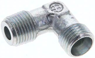 Winkel-Schneidringverschraub. R 1/8"-6 LL (M10x1), ohne Mutter & Schneidring, Stahl verzinkt