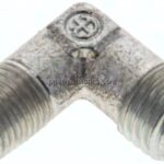 Winkel-Schneidringverschraub. M 10x1 (konisch)-6 L (M12x1,5), ohne Mutter & Schneidring, Stahl verzi