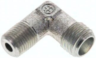 Winkel-Schneidringverschraub. M 10x1 (konisch)-6 L (M12x1,5), ohne Mutter & Schneidring, Stahl verzi