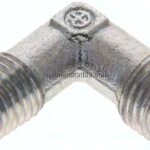 Winkel-Schneidringverschraub. M 12x1,5 (konisch)-6 S (M14x1,5), ohne Mutter & Schneidring, Stahl ver