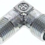 Winkel-Schneidringverschraub. M 10x1 (konisch)-8 LL (M12x1), ohne Mutter & Schneidring, Stahl verzin