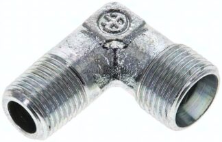 Winkel-Schneidringverschraub. M 10x1 (konisch)-8 LL (M12x1), ohne Mutter & Schneidring, Stahl verzin