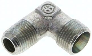 Winkel-Schneidringverschraub. NPT 1/8"-8 LL (M12x1), ohne Mutter & Schneidring, Stahl verzinkt