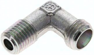 Winkel-Schneidringverschraub. M 12x1,5 (konisch)-8 L (M14x1,5), ohne Mutter & Schneidring, Stahl ver