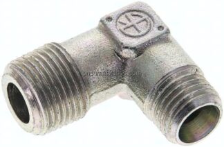 Winkel-Schneidringverschraub. R 3/8"-8 L (M14x1,5), ohne Mutter & Schneidring, Stahl verzinkt