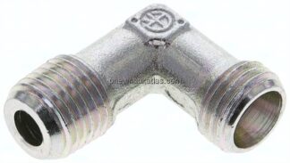 Winkel-Schneidringverschraub. NPT 1/4"-8 L (M14x1,5), ohne Mutter & Schneidring, Stahl verzinkt