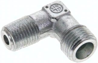 Winkel-Schneidringverschraub. R 1/4"-8 S (M16x1,5), ohne Mutter & Schneidring, Stahl verzinkt