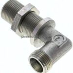 Winkel-Schott-Schneidringverschr. 12 S (M20x1,5), ohne Mutter & Schneidring, Stahl verzinkt