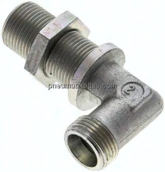 Winkel-Schott-Schneidringverschr. 12 S (M20x1,5), ohne Mutter & Schneidring, Stahl verzinkt
