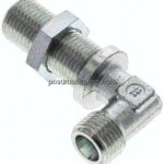 Winkel-Schott-Schneidringverschr. 8 S (M16x1,5), ohne Mutter & Schneidring, Stahl verzinkt