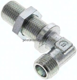 Winkel-Schott-Schneidringverschr. 8 S (M16x1,5), ohne Mutter & Schneidring, Stahl verzinkt