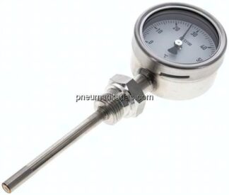 Bimetallthermometer, senkrecht D63/0 bis +60°C/100mm