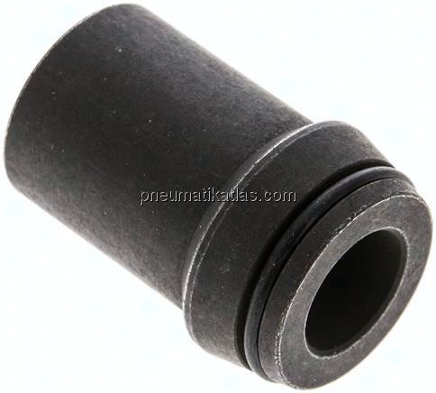 Anschweißnippel 30 x 6mm, Stahl phosphatiert