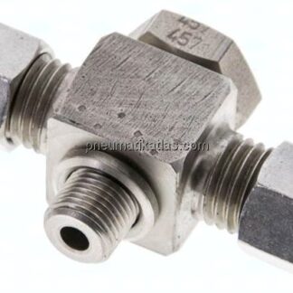 T-Schwenkverschraubung G 1/8"-6 L (M12x1,5), 1.4571
