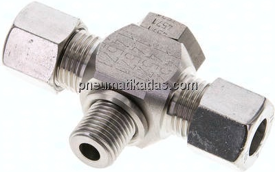 T-Schwenkverschraubung G 1/4"-10 L (M16x1,5), 1.4571