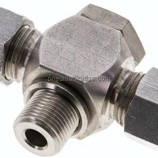 T-Schwenkverschraubung G 3/8"-12 L (M18x1,5), 1.4571