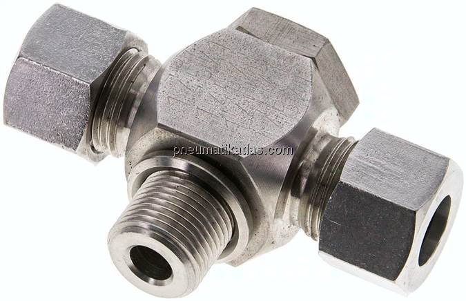 T-Schwenkverschraubung G 3/8"-12 L (M18x1,5), 1.4571
