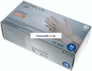 Latex-Einmalhandschuhe, puderfrei, natur, M, 100er Box