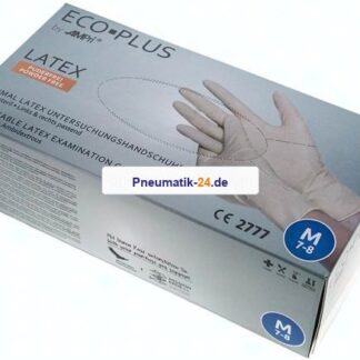 Latex-Einmalhandschuhe, puderfrei, natur, M, 100er Box