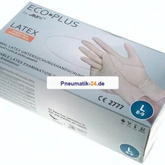 Latex-Einmalhandschuhe, puderfrei, natur, L, 100er Box