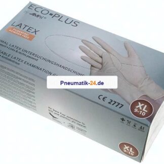 Latex-Einmalhandschuhe, puderfrei, natur, XL, 100er Box