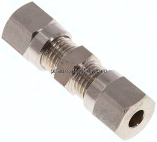 Gerade Schneidringverschraubung 4 LL (M8x1), Messing vernickelt