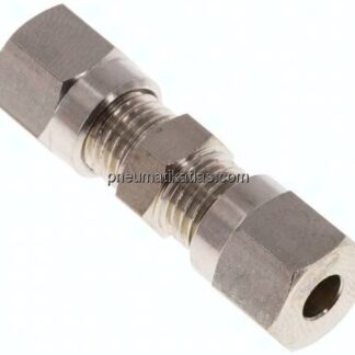 Gerade Schneidringverschraubung 4 LL (M8x1), Messing vernickelt