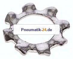 Zahnscheibe DIN 6797A, außengezahnt, 4,3mm (M 4), Edelstahl A2