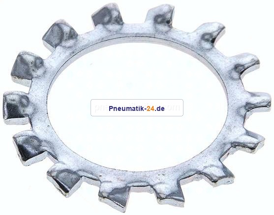 Zahnscheibe DIN 6797A, außengezahnt, 25mm (M 24), Stahl verzinkt