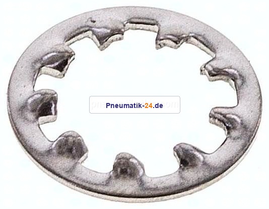 Zahnscheibe DIN 6797J, innengezahnt, 10,5mm (M 10), Edelstahl A2