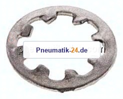 Zahnscheibe DIN 6797J, innengezahnt, 4,3mm (M 4), Edelstahl A2