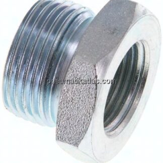 Reduziernippel M 22x1,5(AG)-G 3/8"(IG), Stahl verzinkt