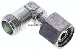 Einstellb. Winkel-Schneidringverschr. 8 L (M14x1,5), ohne Mutter & Schneidring, Stahl verzinkt