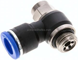 Winkel-Drosselrückschlagventil G 1/4"-10mm,abluftregelnd
