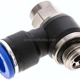 Winkel-Drosselrückschlagventil G 1/4"-10mm,abluftregelnd