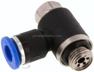 Winkel-Drosselrückschlagventil G 1/8"-6mm,abluftregelnd