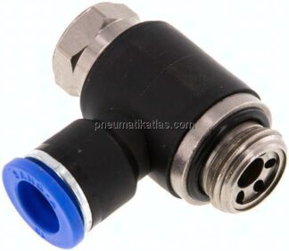 Winkel-Drosselrückschlagventil G 3/8"-10mm,abluftregelnd