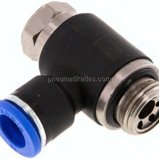 Winkel-Drosselrückschlagventil G 3/8"-10mm,abluftregelnd