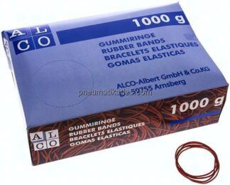 Gummiringe, rot, Ø 50 mm, 1000 g im Karton