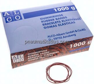 Gummiringe, rot, Ø 65 mm, 1000 g im Karton