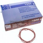 Gummiringe, rot, Ø 100 mm, 1000 g im Karton