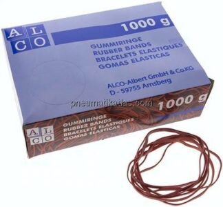 Gummibänder, rot, 150 x 4 mm, 1000 g im Karton