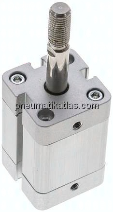 Kompaktzylinder, einfachwirkend, Kolben 25mm, Hub 20mm