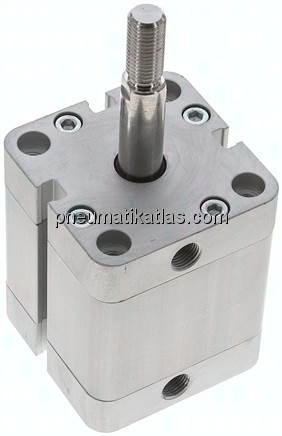 Kompaktzylinder, einfachwirkend, Kolben 40mm, Hub 25mm