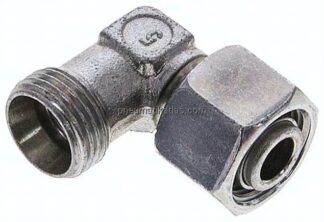 Einstellb. Winkel-Schneidringverschr. 12 L (M18x1,5), ohne Mutter & Schneidring, Stahl verzinkt